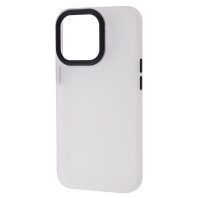 Чехол Shadow Matte Metal Buttons на IPhone 12 и 12 Pro White